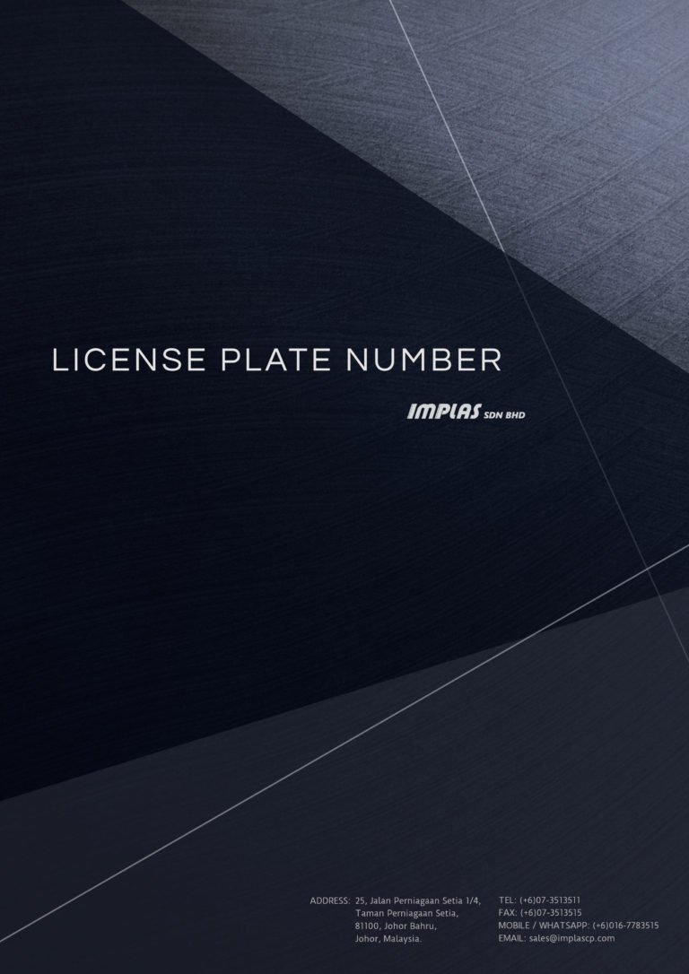 Car Plate Number Brochure